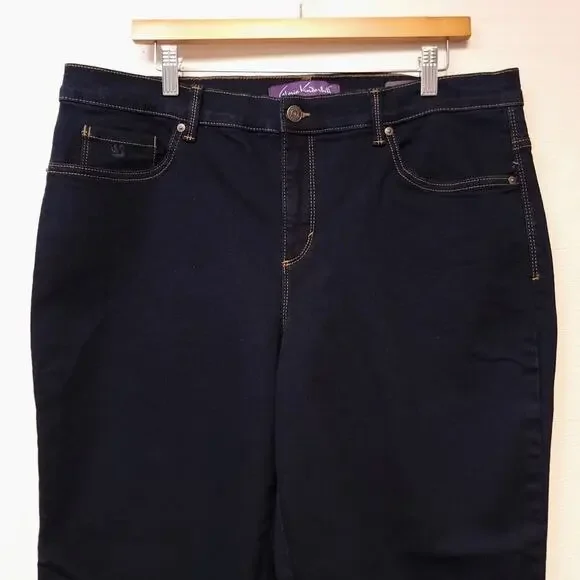 Gloria Vanderbilt Jeans Blue Denim Size 16 WS Short Inseam 26 Womens Pants 2022 - Picture 2 of 9